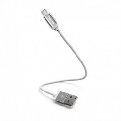 Kabel USB 2.0 Hama Data, Micro-USB, 0,2M biały