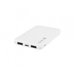 Powerbank Natec Extreme Media Trevi Compact 5000mAh 2x USB-A + 1x USB-C biały