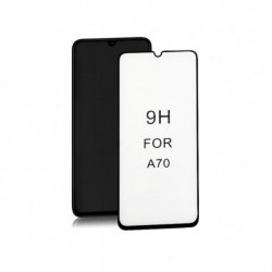 Szkło ochronne hartowane PREMIUM Qoltec do Samsung Galaxy A70 | 6D | Pełne | Czarne