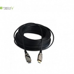 Kabel optyczny HDMI Techly HDMI-HDMI 2.0 M/M Ethernet 3D 4K, 30m, czarny