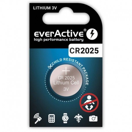 Bateria litowa CR2025 everActive 1 szt.