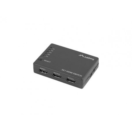 Switch HDMI Lanberg 5x HDMI + port micro USB czarny