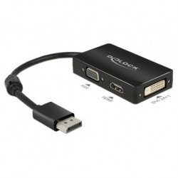 Kabel adapter Delock DisplayPort (M) - HDMI (F) + VGA (F) + DVI-D (F) 0,16m