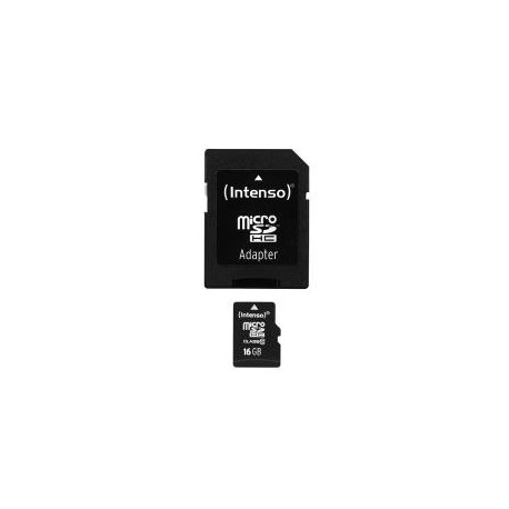 Karta pamięci MicroSDHC Intenso 16GB Class 10 + adapter