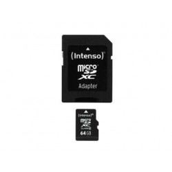 Karta pamięci MicroSDXC Intenso 64GB Class 10 + adapter