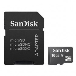Karta pamięci MicroSDHC SanDisk 16GB Class 4 + adapter