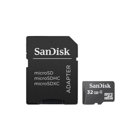 Karta pamięci MicroSDHC SanDisk 32GB Class 4 + adapter